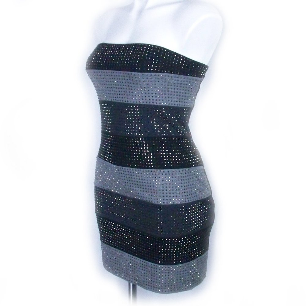 Bebe Studded Tonal Tube Dress - Medium - NWT